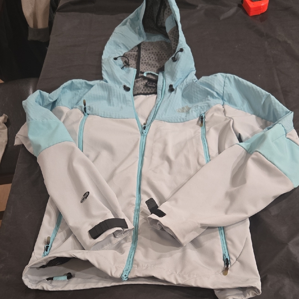 Women's Light Blue and Gray Ski Jacket